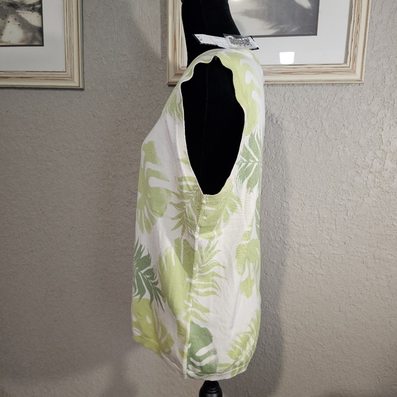 Kasper Palm Print Sleeveless Top - Size XL - NWT - Picture 2 of 10